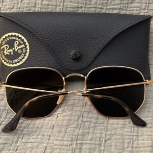 Ray-Ban Black and Gold Sunglasses